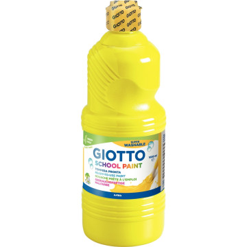 Flacon de 1 Litre de gouache liquide lavable GIOTTO jaune primaire