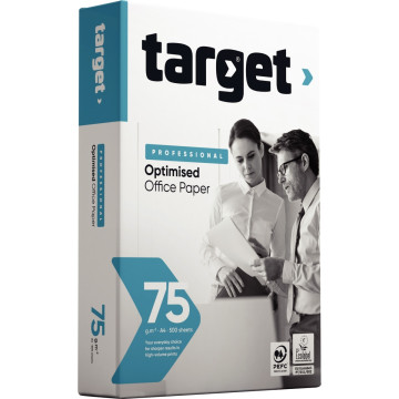 Ramette de 500 feuilles de papier blanc 75g de format A4  TARGET PROFESSIONAL