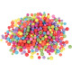 Pot de 100 grammes de perles rondes en plastique fluo 