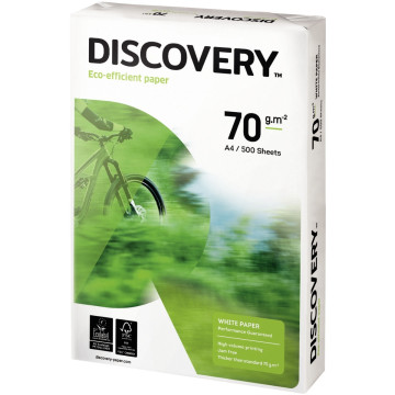 Ramette de 500 feuilles de papier blanc 70g de format A4 DISCOVERY