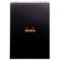 Bloc Notepad RHODIACTIVE à reliure intégrale 80 feuilles Feuillets micro-perforés détachables format A4 (21x297 cm) 5x5 