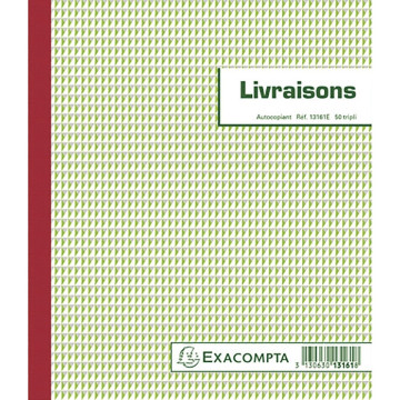 Manifold Bons de livraison NCR format 21 x 18 cm 50 triplicatas autocopiants