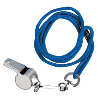 Sifflet métallique avec cordon 