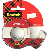 Rouleau Scotch Crystal transparent 19 mm x 7,5 m avec dévidoir 