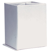 Lot de 10 pots à crayons en carton blanc 