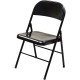 Lot de 2 chaises Boston métal noir 