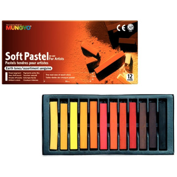 Boite de 12 pastels sec carré sanguine