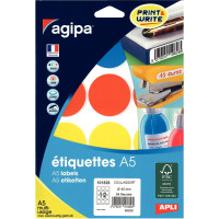 Etui de 84 pastilles de couleur diamètre 45mm coloris assortis 