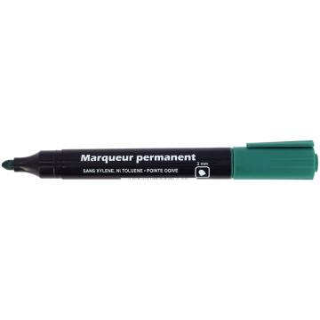 Marqueur permanent pointe ogive 3mm vert