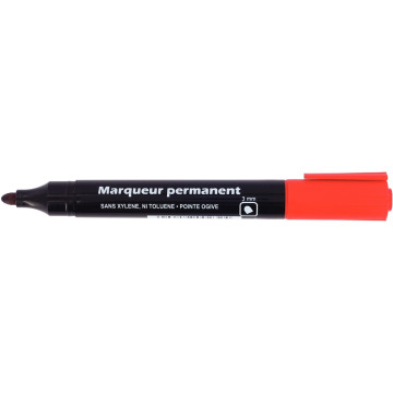 Marqueur permanent pointe ogive 3mm rouge