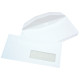 Boîte de 1000 enveloppes blanches 114x229 80g/m² fenêtre 35x100 de mise sous pli automatique gommées