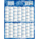 Calendrier annuel 1 face 55 x 43 cm bleu 