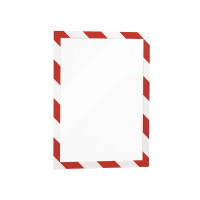 Sachet de 2 cadres d'affichage A4 rouge/blanc 