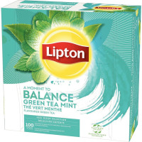 Boite de 100 sachets de thé LIPTON vert menthe 