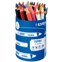 Pot de 36 crayons de couleur Lyra Ferby triangulaires gros module 