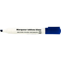 Marqueur tableau blanc pointe biseautée 5mm bleu 