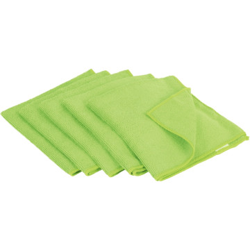 Paquet de 5 lavettes microfibres 40x36 tricotée vert