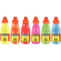 Lot de 6 flacons 250ml de gouache Néfertari fluo 