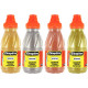 Lot de 4 flacons 250ml de gouache Néfertari métallique 