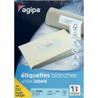 Boîte de 1600 étiquettes multi-usages blanches 105x35mm 