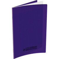 Piqûre 60 pages 17x22 cm seyès 90g couverture en polypropylène violet 