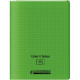 Piqûre 96 pages couverture polypropylène avec 2 rabats format 24x32 cm seyes vert