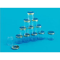 Lot de 12 mini pots de confiture en verre 