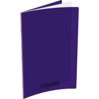 Piqûre 48 pages 24x32 cm seyès 90g couverture en polypropylène violet 