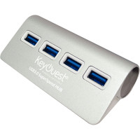 Hub 4 ports silver USB type C 