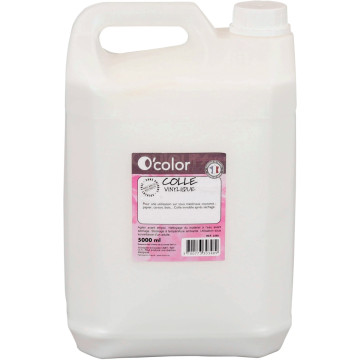 Bidon de 5 litres de colle vinylique blanche OCOLOR