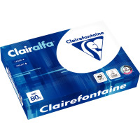 Ramette de 500 feuilles de papier blanc 80g de format A4 CLAIRALFA 