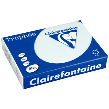 Ramette de 500 feuilles de papier 80g de format A4 bleu TROPHEE CLAIREFONTAINE