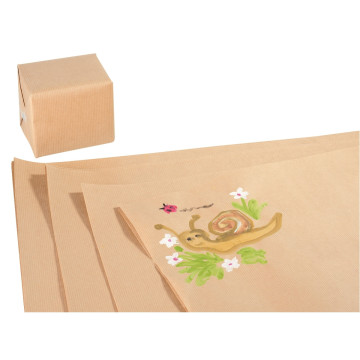 Paquet de 25 feuilles 100x70 cm papier Kraft Brun 60 g