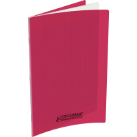 Piqûre 96 pages 24x32 cm seyès 90g couverture en polypropylène rose 