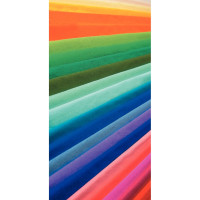 Paquet de 10 feuilles crépon ordinaire 200 x 50 cm couleurs assorties 