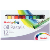 Boite de 12 pastels à l'huile 8 mm 