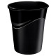 corbeille a papier ovale 14 litres noire recyclable 