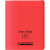 Piqûre 96 pages couverture polypropylène avec 2 rabats format 17x22 cm seyes coloris rouge