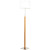 Lampadaire Quatro réglable en chrome chêne clair
