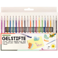 Pochette de 20 stylos encre gel assortis 