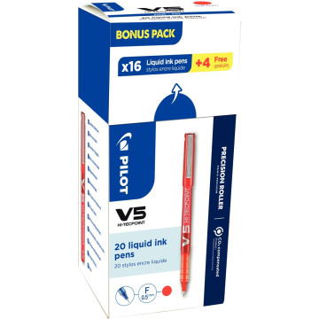 Ecopack 20 rollers V5 rouge dont 4 offerts