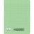 Cahier piqué 32 pages 17x22 cm, seyès 3 mm, couverture en polypropylène vert