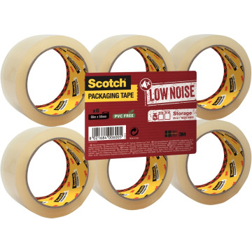 Lot de 6 rouleaux adhésifs 3M Scotch polypropylène acrylique transparent 50mmx66m