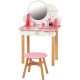 Coiffeuse en bois P'tite miss + tabouret