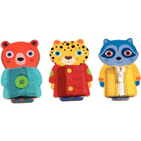 Lot de 3 animaux en bois, Ziptou 