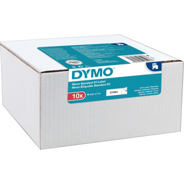 Pack de 10 recharges Dymo D1  9mm noir sur blanc