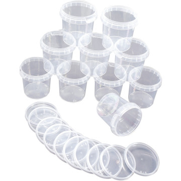 Lot de 10 pots vides 150ml avec couvercle