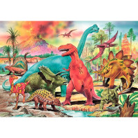 Puzzle 100 pièces, les dinosaures 