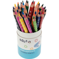 Pot de 36 crayons de couleur jumbo triangulaire 