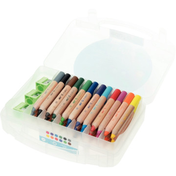 Boîte de 36 crayons de couleur edu first + 3 taille-crayons